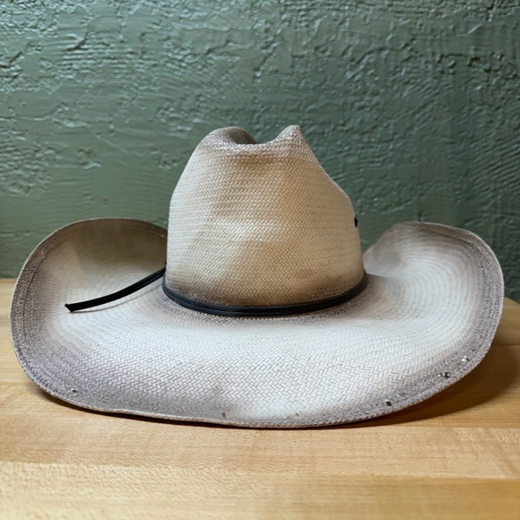 Cowboy’s Resistol Straw Rodeo Hat Size 7 Soft Straw - Picture 3 of 8